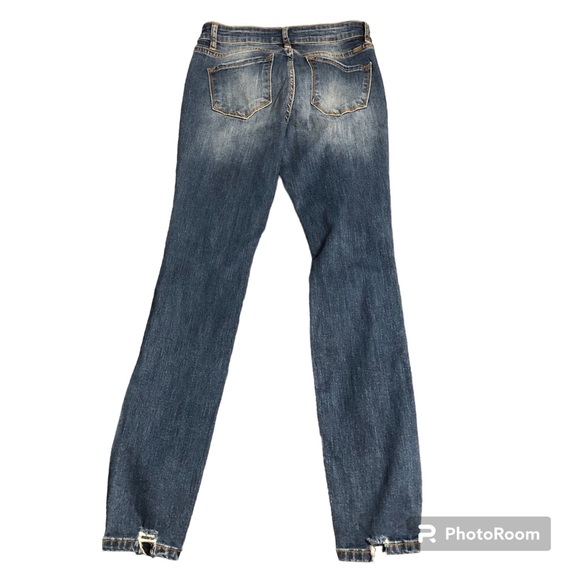 Kancan mid-rise Austin Skinny Jeans 27 Distressed - Picture 3 of 9